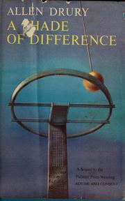 Front cover of A shade of difference by Allen Drury