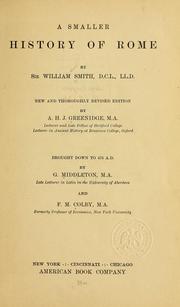 Front cover of A smaller history of Rome by William Smith