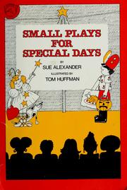Front cover of Small plays for special days by Sue Alexander