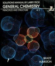 Front cover of Solutions manual for General chemistry by Larry Peck