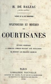Front cover of Splendeurs et misères des courtisanes by Honoré de Balzac