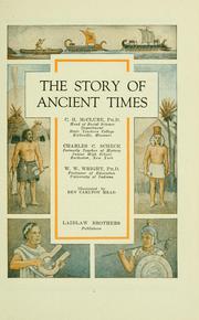 Cover of The story of ancient times by McClure, Clarence Henry