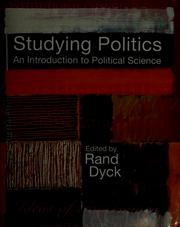 Cover of Studying politics by Rand Dyck