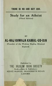 Cover of Study for an atheist by Khwaja Kamal-ud-Din