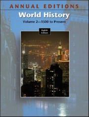 Cover of Annual Editions: World History, Volume 2, 8/e (Annual Editions : World History Vol 2) by Joseph R. Mitchell