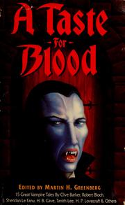 Front cover of A taste for blood by Martin H. Greenberg