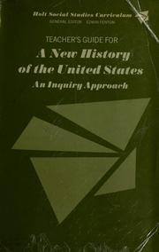 Front cover of Teacher's guide for A new history of the United States by Barbara Judd
