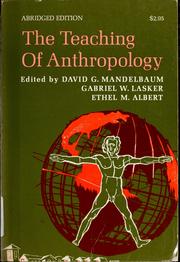 Front cover of The teaching of anthropology by David Goodman Mandelbaum