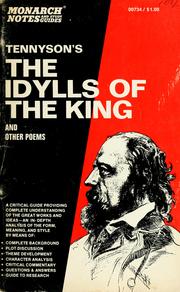 Front cover of Tennyson's The Idylls of the king and other poems by David Madison Rogers