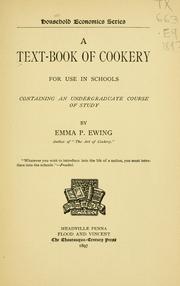 Front cover of A text-book of cookery by Emma P. Ewing