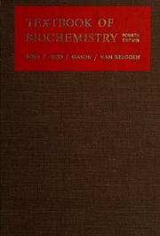 Front cover of Textbook of biochemistry by Edward Staunton West