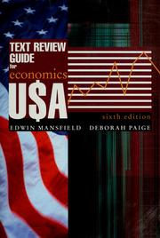 Front cover of Text review guide for Economics USA by Edwin Mansfield