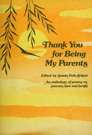 Front cover of Thank you for being my parents by Susan Polis Schutz