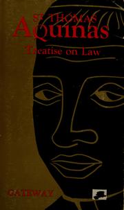 Front cover of Treatise on law (Summa theologica, questions 90-97) by Thomas Aquinas