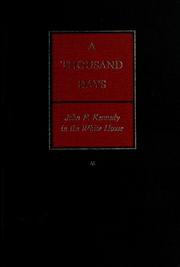 Cover of A thousand days by Arthur M. Schlesinger, Jr.