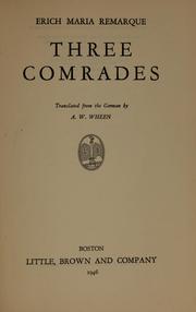 Front cover of Drei Kameraden by Erich Maria Remarque