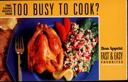 Cover of Time-saving recipes from too busy to cook? by Unknown