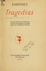Cover of Tragedias by Euripides