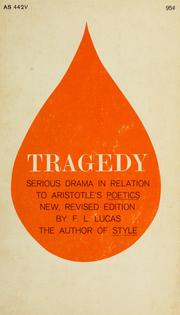 Cover of Tragedy by Frank Laurence Lucas