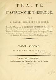 Cover of Traité d'astronomie théorique by Fedor Ivanovich Shubert