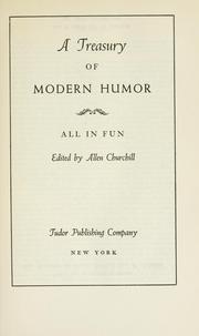 Cover of A treasury of modern humor by Allen Churchill