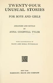 Front cover of Twenty-four unusual stories for boys and girls by Anna Cogswell Tyler