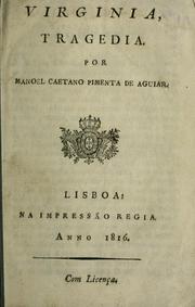 Cover of Virginia, tragedia by Manuel Caetano Pimenta de Aguiar