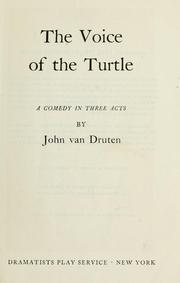 Front cover of The voice of the turtle by John Van Druten