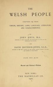 Cover of The Welsh people by Rhys, John Sir