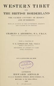 Front cover of Western Tibet and the British borderland by Charles Atmore Sherring