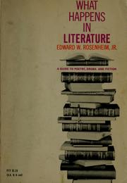 Front cover of What happens in literature by Edward W. Rosenheim