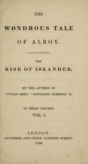 Front cover of The wondrous tale of Alroy by Benjamin Disraeli