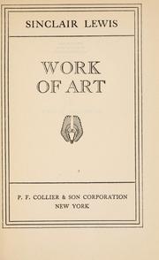 Cover of Work of art by Sinclair Lewis