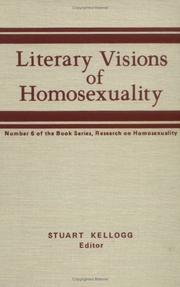 Front cover of Literary visions of homosexuality by Stuart Kellogg