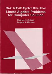 Front cover of The MAtrix Algebra Calculator by Charles H. Jepsen