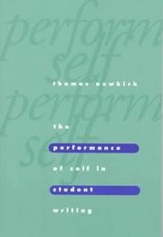 Front cover of The performance of self in student writing by Thomas Newkirk