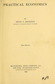 Cover of Practical economics by Henry P. Shearman