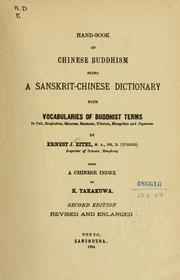 Front cover of Hand-book of Chinese Buddhism by Ernest John Eitel