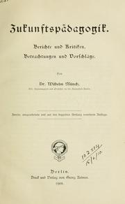 Cover of Zukunftspädagogik by Wilhelm Münch