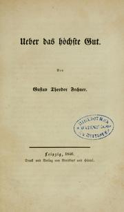 Cover of Ueber das höchste Gut by Gustav Theodor Fechner