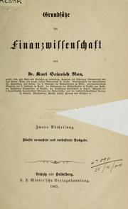 Cover of Lehrbuch der politischen Oekonomie by Karl Heinrich Rau