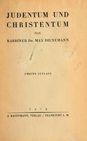 Front cover of Judentum und Christentum by Max Dienemann