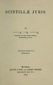 Cover of Scintillae juris by Darling, Charles J. Darling Baron
