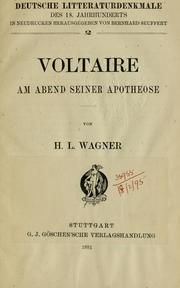 Cover of Voltaire am Abend seiner Apotheose by Heinrich Leopold Wagner