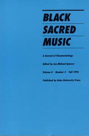 Front cover of Black Sacred Music by Jon Michael Spencer