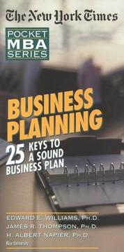 Cover of NYT  Business Planning by Ed Williams