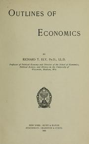 Cover of Outlines of economics by Richard Theodore Ely