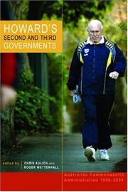 Cover of Howard's second and third governments by Roger Wettenhall