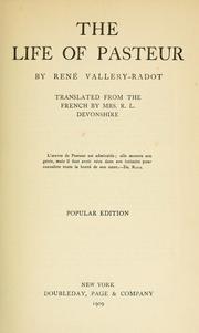 Front cover of The life of Pasteur by René Vallery-Radot