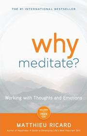 Cover of Why meditate? by Matthieu Ricard